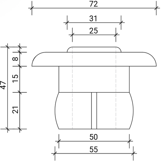 Flolux Stainless FloJet 50mm (2") Push Fit eyeball (FLX007)