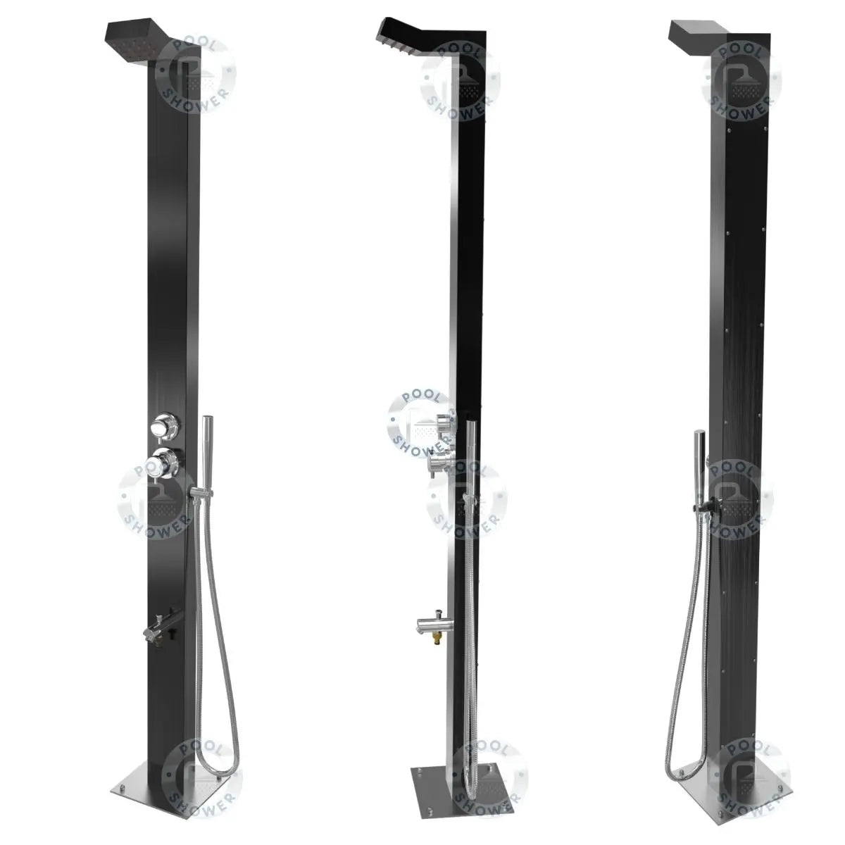 Bondi Black ADA Outdoor Indoor /Pool Shower