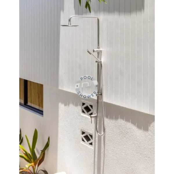 Delta 316 Marine Grade Stainless Steel Wall Mounted Outdoor Shower Rail
