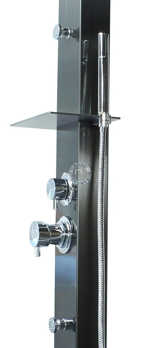 Reno Black ADA Outdoor Pool Shower