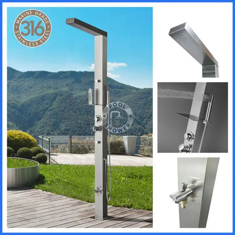 Reno Silver ADA Outdoor Pool Shower