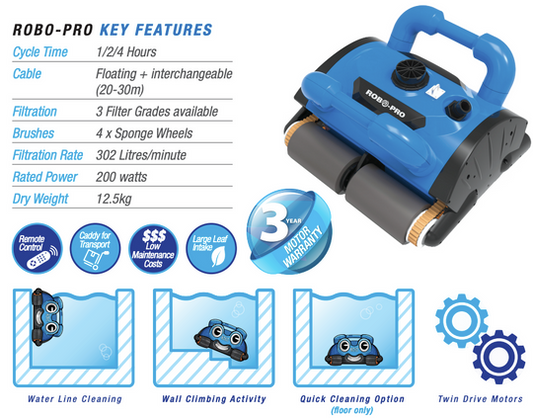 Robo-Tek Robo-Pro Robotic Pool Cleaner