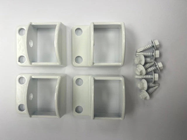 Aluminium Pool Fence Brackets 38 x 25mm (standard) Pack of 4