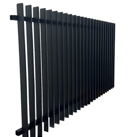 Aluminium Blade Pool Fence Panel Satin Black 1200MM (H) x 2400 (W)