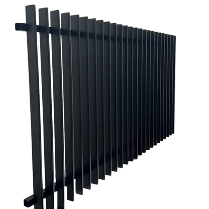 Aluminium Blade Pool Fence Panel Satin Black 1200MM (H) x 2400 (W)