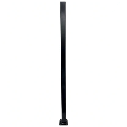 Aluminium Post With Base &amp; Cap 50x50mm Dia Satin Black