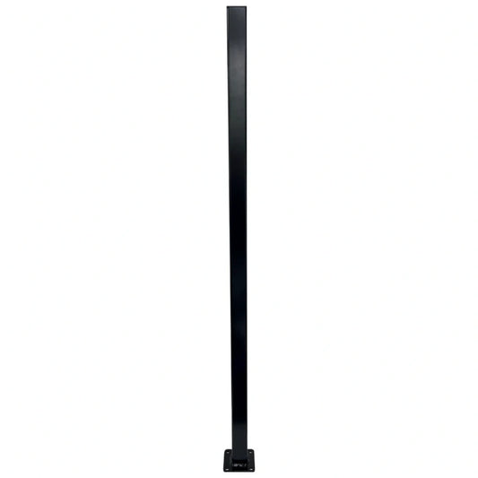 Aluminium Post With Base &amp; Cap 50x50mm Dia Satin Black