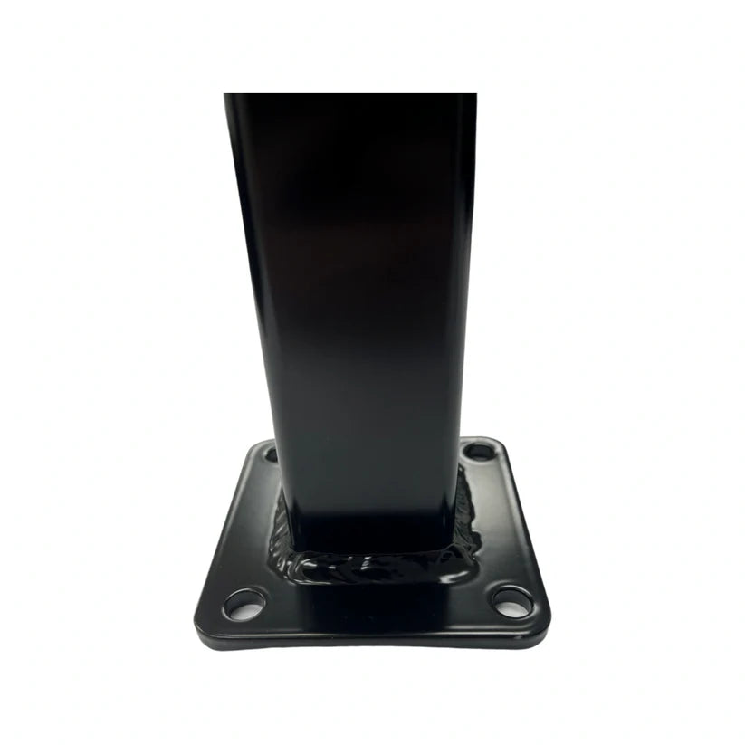 Aluminium Post With Base &amp; Cap 50x50mm Dia Satin Black