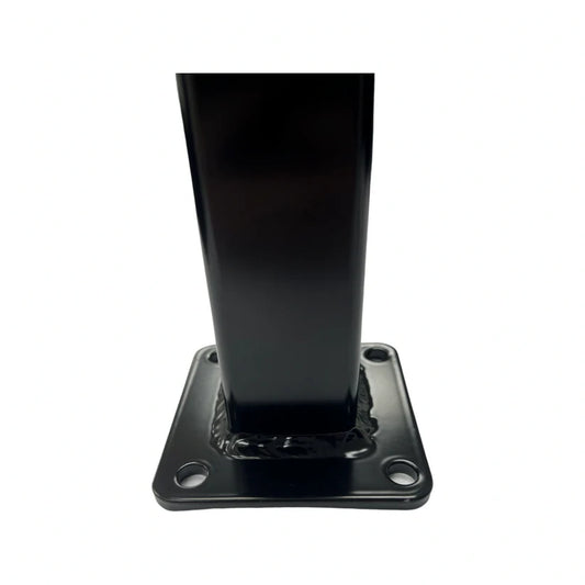Aluminium Post With Base &amp; Cap 50x50mm Dia Satin Black