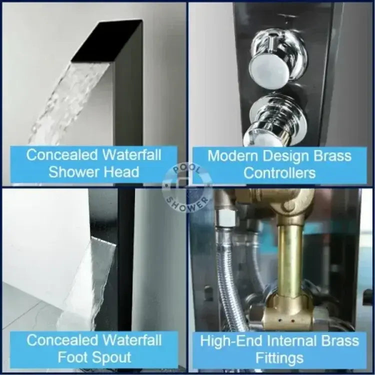 Bondi Silver ADA Outdoor Pool Shower