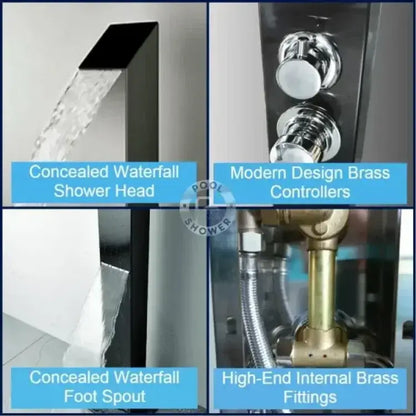 Bondi Silver ADA Outdoor Pool Shower