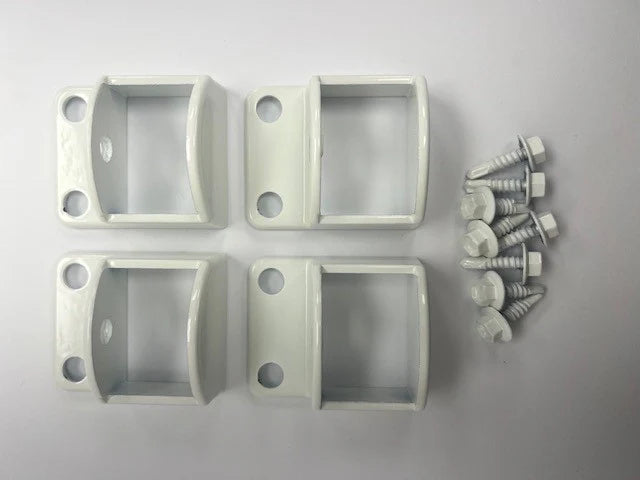 Aluminium Blade Pool Fence Post Brackets 40x40mm Pack of 4