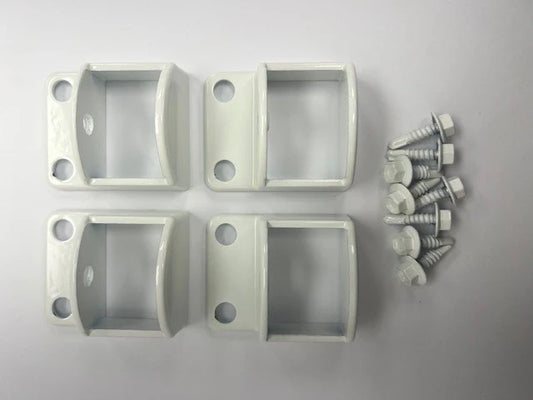 Aluminium Blade Pool Fence Post Brackets 40x40mm Pack of 4