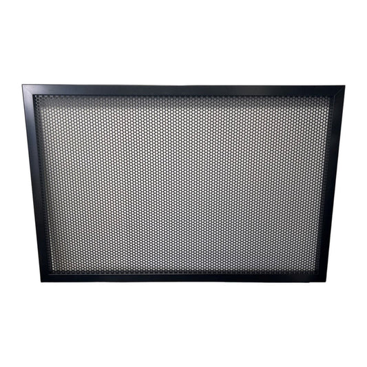 Perforated Pool Fence Panel &amp; Framing KIT Satin Black 1200x2000mm