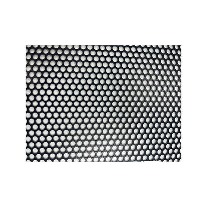 Perforated Pool Fence Raked Panel &amp; Framing KIT Satin Black 1200x2000mm