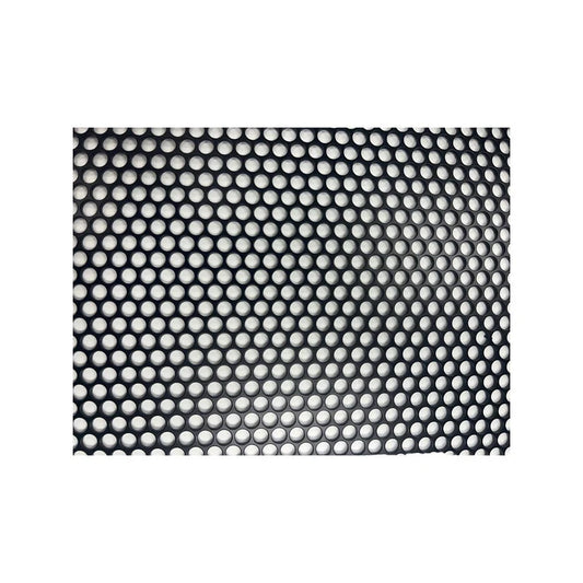 Perforated Pool Fence Raked Panel &amp; Framing KIT Satin Black 1200x2000mm
