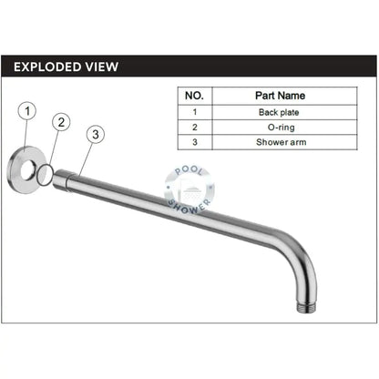 Alpha Outdoor 316 Stainless Steel Marine Grade Wall Mount Set