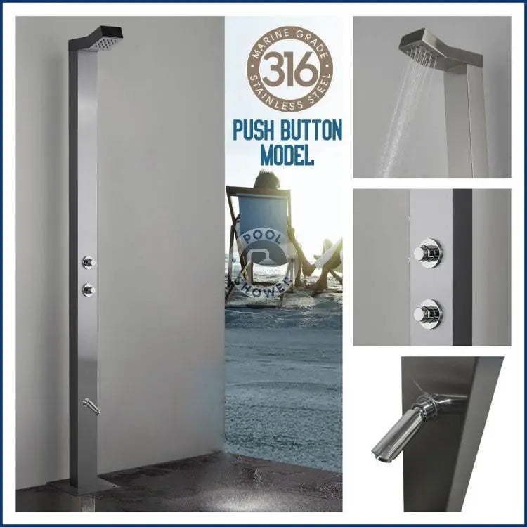 Bondi Push Button Outdoor Indoor /Pool Shower