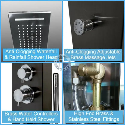 Brighton Black Outdoor/Indoor Massage Shower