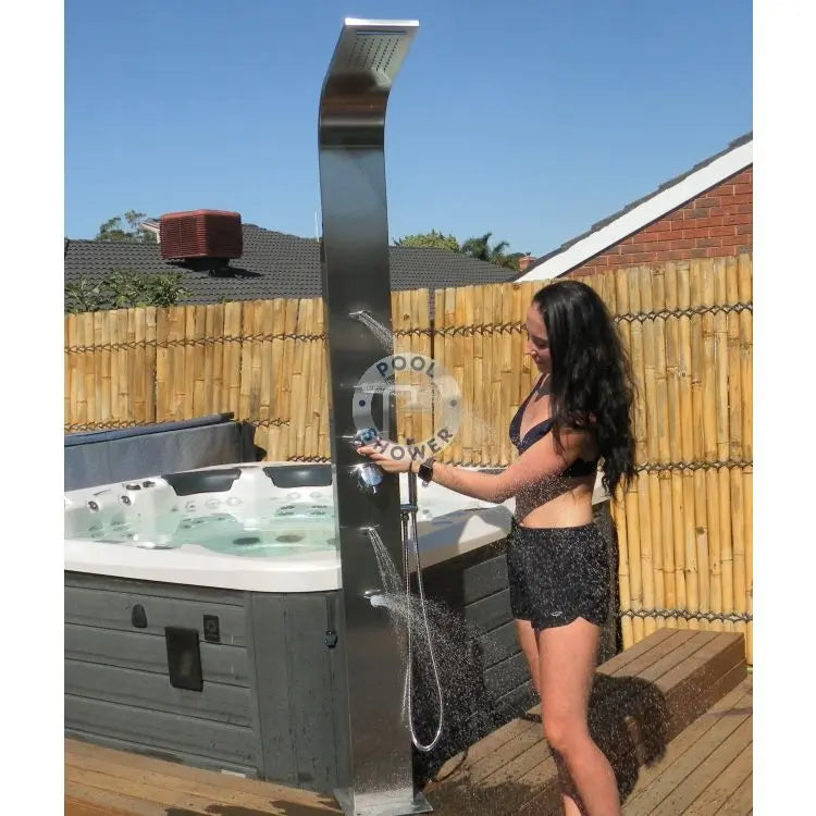 Brighton Silver Outdoor Indoor Massage Pool Shower