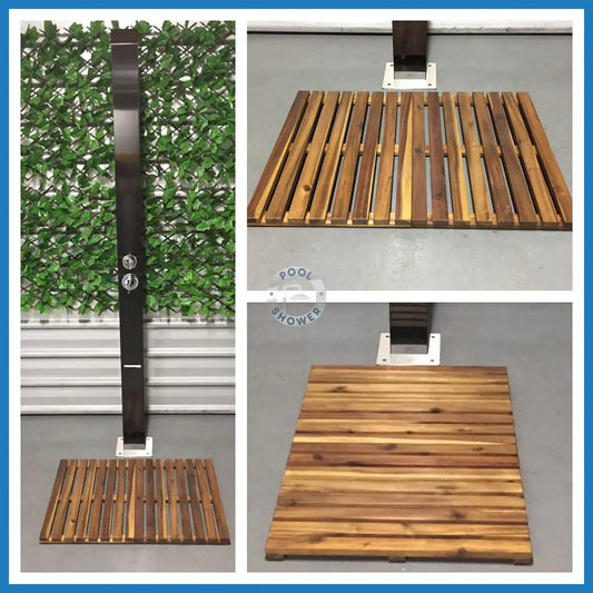 Acacia Hardwood Timber Shower Stands/Mats with Natural Oil Finish