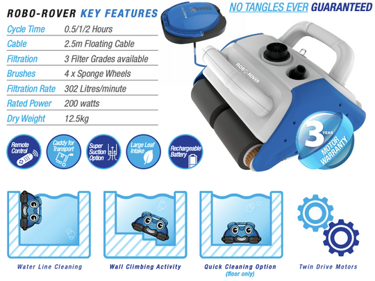 Robo-Tek Robo-Rover Robotic Pool Cleaner