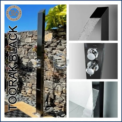 Toorak Black Outdoor Indoor Pool Shower