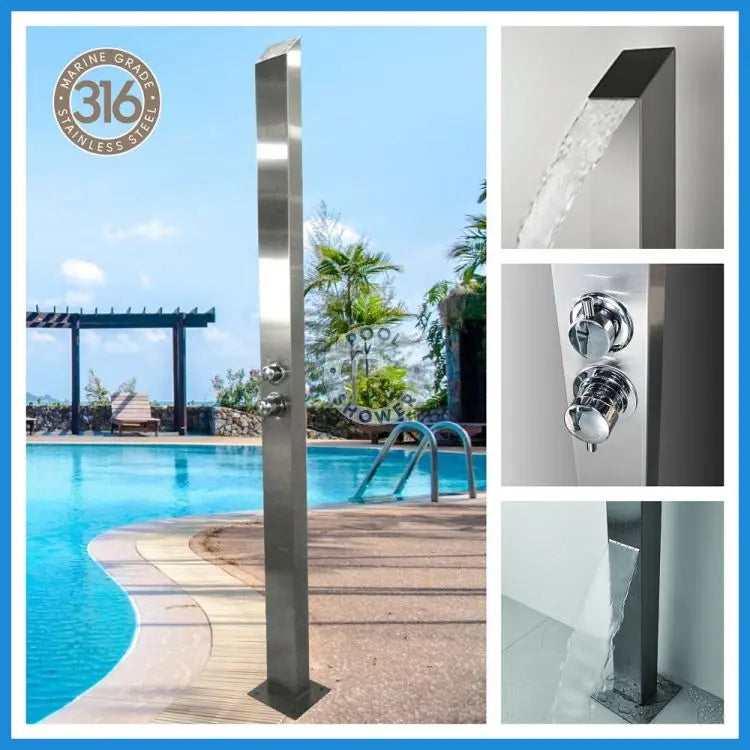 Toorak Silver Outdoor Indoor Pool Shower