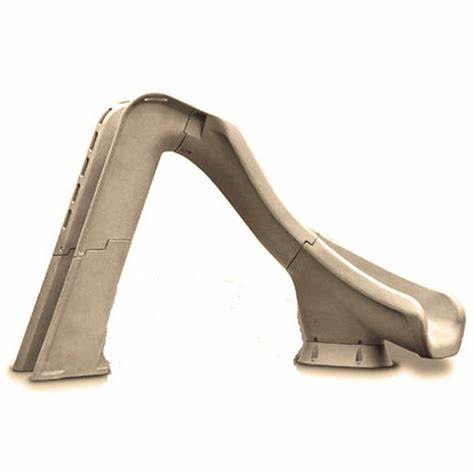 Typhoon - Sandstone/Grey Left/Right Curved Pool Slides