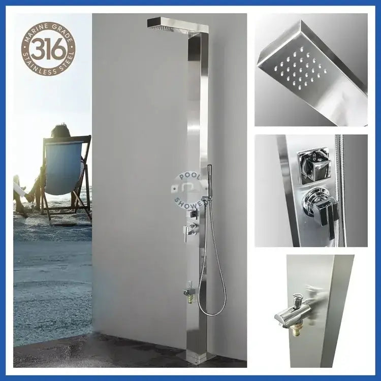Windsor Silver ADA Outdoor Pool Shower